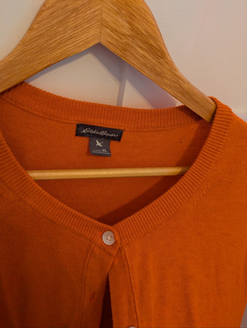 Eddie Bauer Orange Button Cardigan - Picture 2 of 5